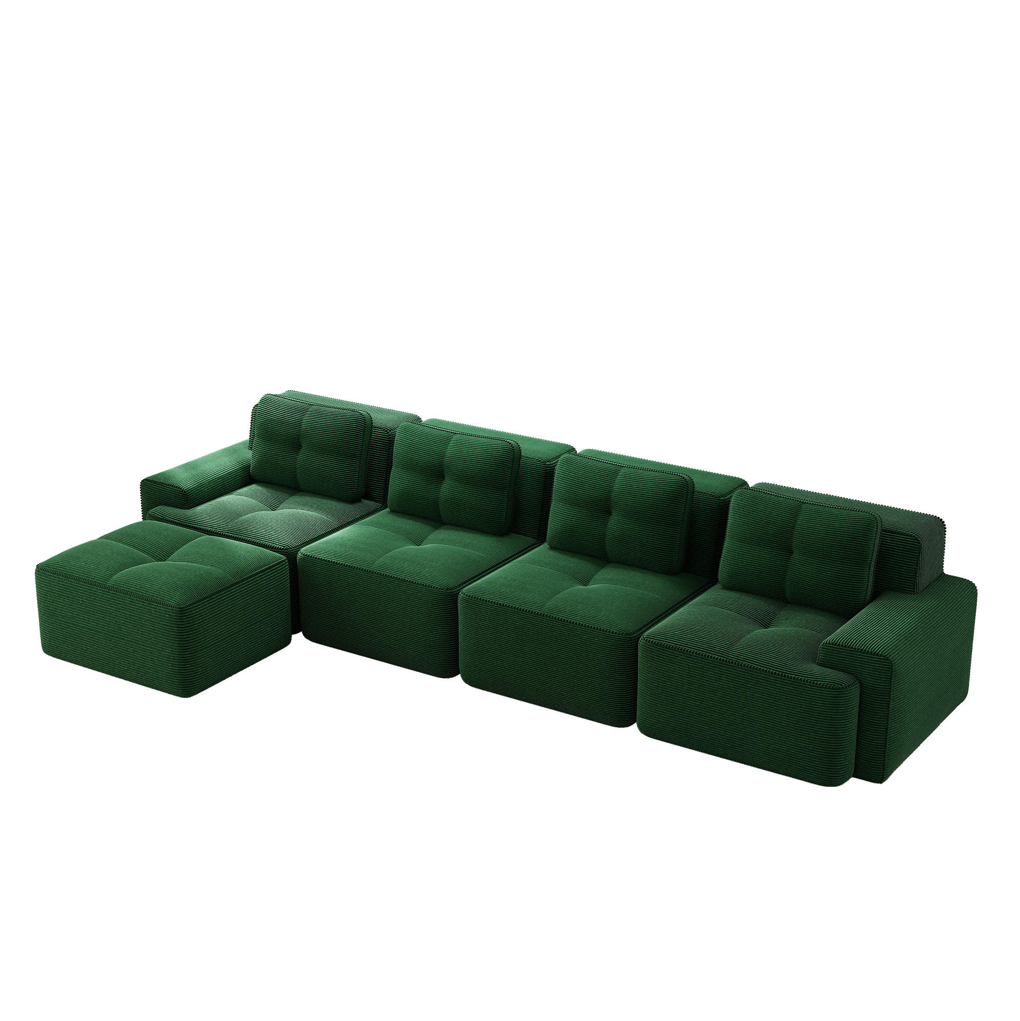Flora Grace Ecksofa Grün 382x177 cm