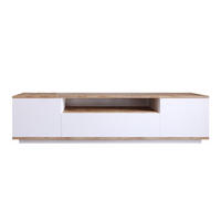 TV-MÖBEL FR7 Kiefer Atlantik-Weiß - Weiß/Kieferfarben, Holzwerkstoff (180/44/44cm) - Habitat Garten