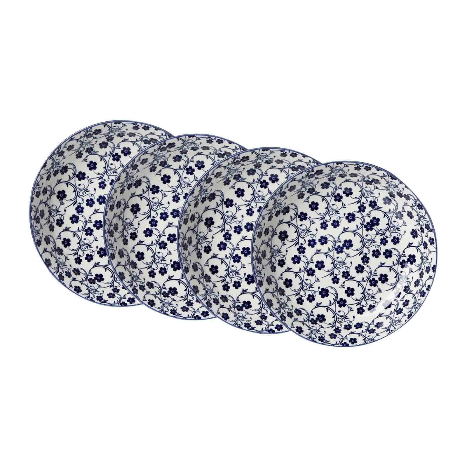 SUPPENTELLER Royal Sakura weiß-blau ø 20,5 cm 4er Set - Blau/Weiß, Keramik (20.5cm) - Ritzenhoff Breker