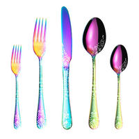 BESTECKSET 20-teilig Edelstahl - Multicolor, Metall - Kaket