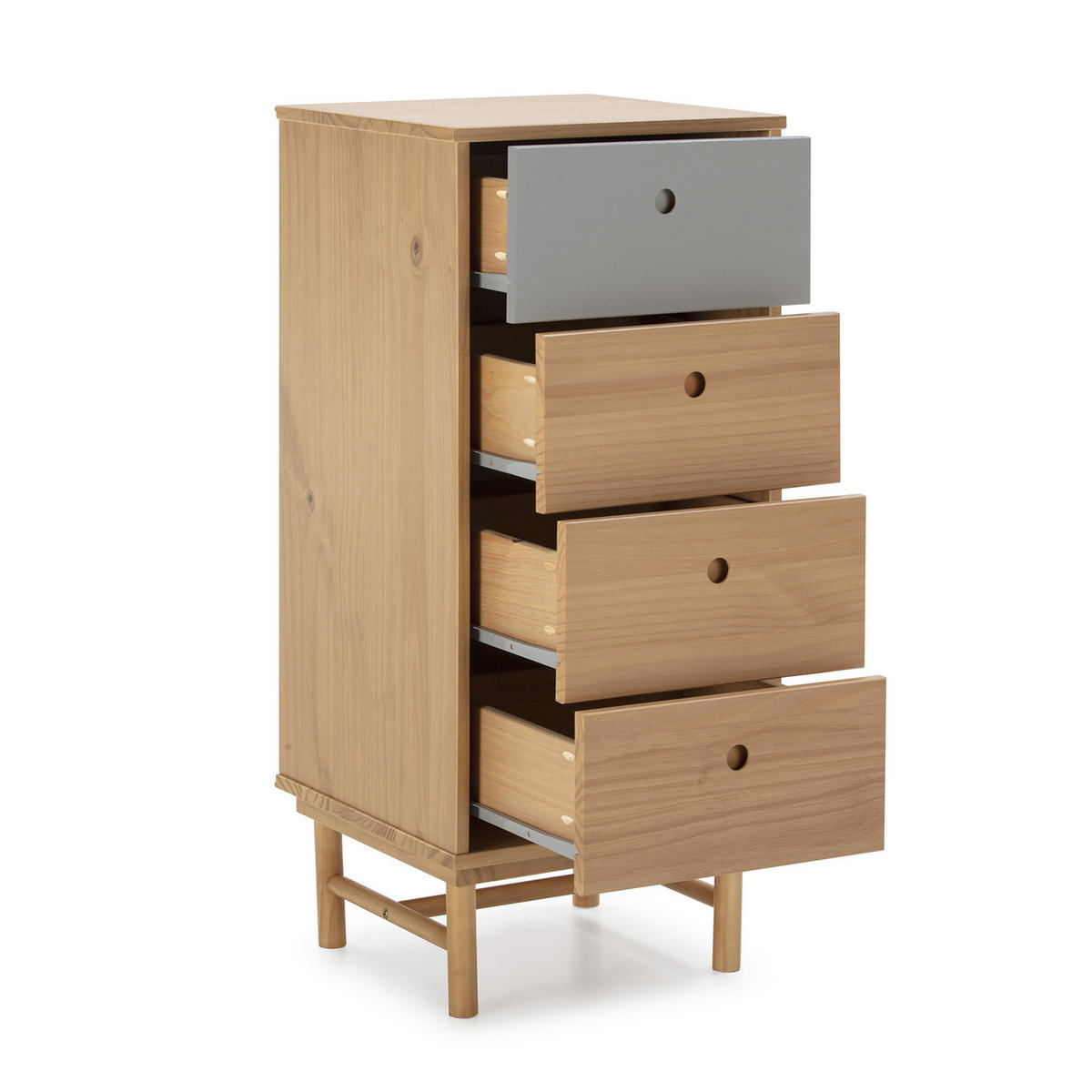 KOMMODE 40/94/40 Magnus - Wildeiche, Holz (40/94/40cm)