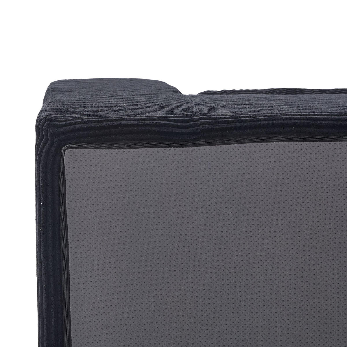 2-SITZER SOFA Cord Schwarz mit Kissen - Schwarz, Textil (204/84/102.5cm) - WISHDOR