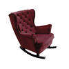 SCHAUKELSESSEL mit gepolstertem Sitz und Armlehnen, 102x81x95 cm, Burgunderrot_29835 - Bordeaux/Schwarz, Holz/Textil (81/102/95cm) - DomoHome