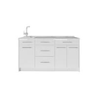 KÖKSBLOCK Fame-Line, Vit högblank/Vit, 150 cm AP Marble - Vit/Vit högglans, Träbaserade material (150/81.2/60cm) - Vicco