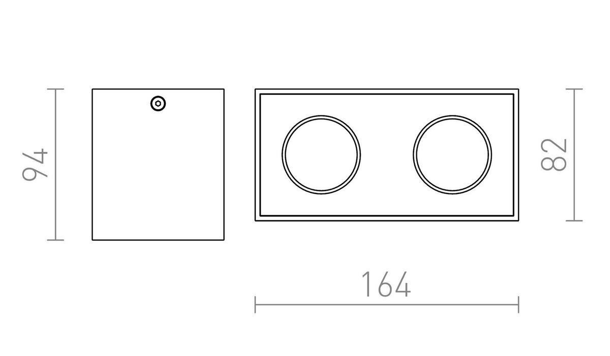DECKENLEUCHTE AGATE II gebürstetes Aluminium 14 W - Silberfarben, Metall (165/83/95cm) - Rendl
