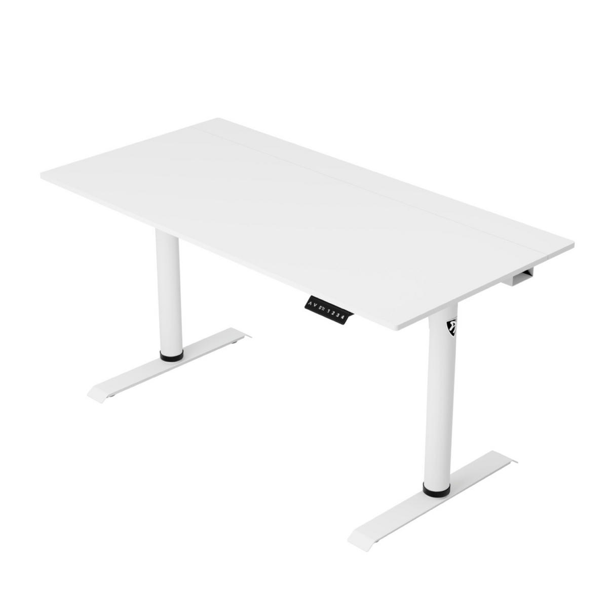 GAMINGTISCH Arena Nordico 140/70/71-115 cm Höhenverstellbarer Weiß - Weiß, Metall (70/140/115cm) - Arozzi