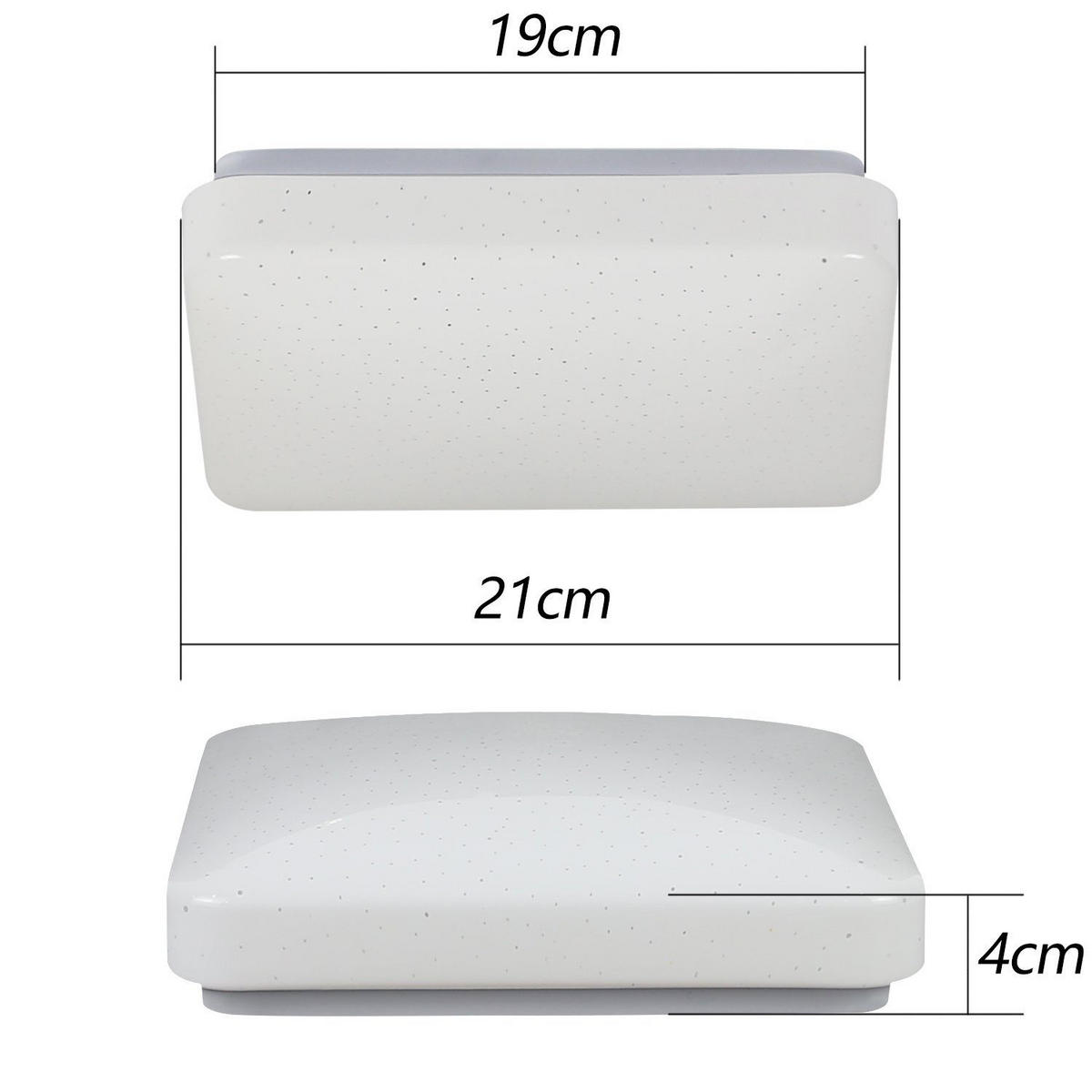 LED-DECKENLEUCHTE Loki 21/19/4cm - Weiß, Kunststoff (21/19/4cm) - ZMH