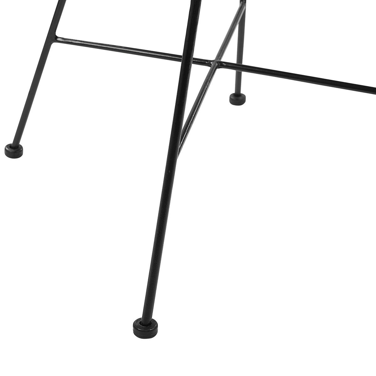 RATTANSTUHL Rattan Schwarz Canora - Schwarz, Naturmaterialien/Metall (64/89/51cm) - Beliani