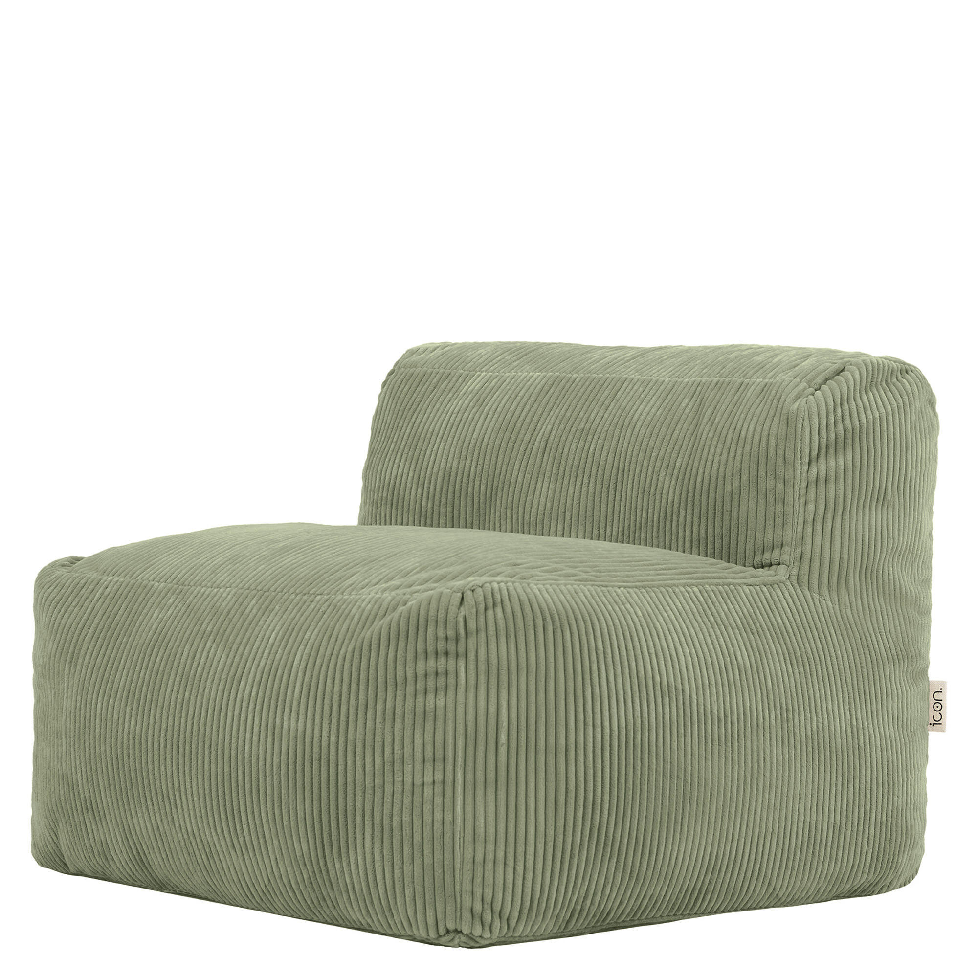 SITZSACK-SESSEL ZEN modular Cord - Grün, Textil (95/68/100cm) - icon