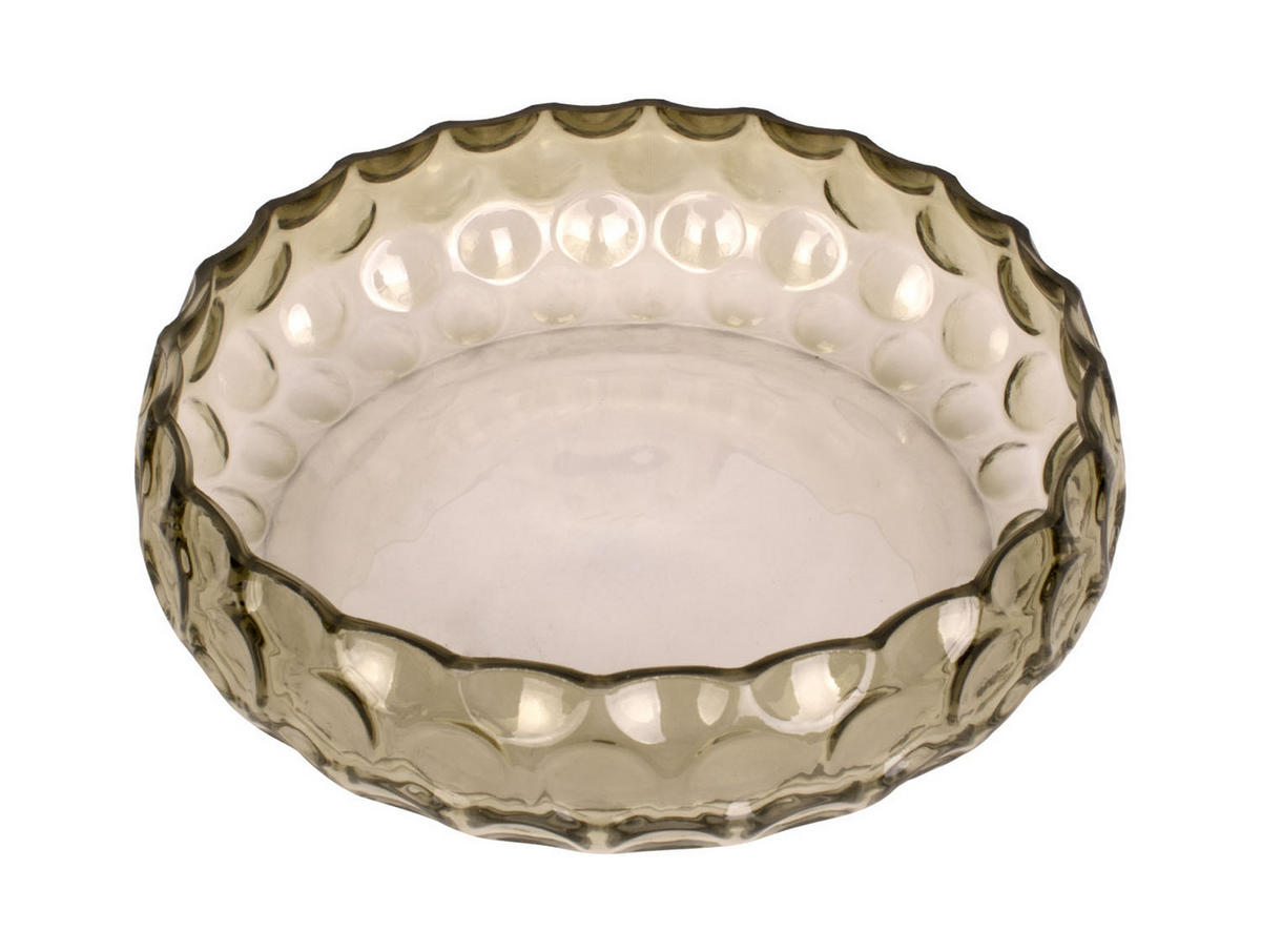 SCHALE Speckles 26/26/7 cm - Grün, Glas (26cm) - Present Time