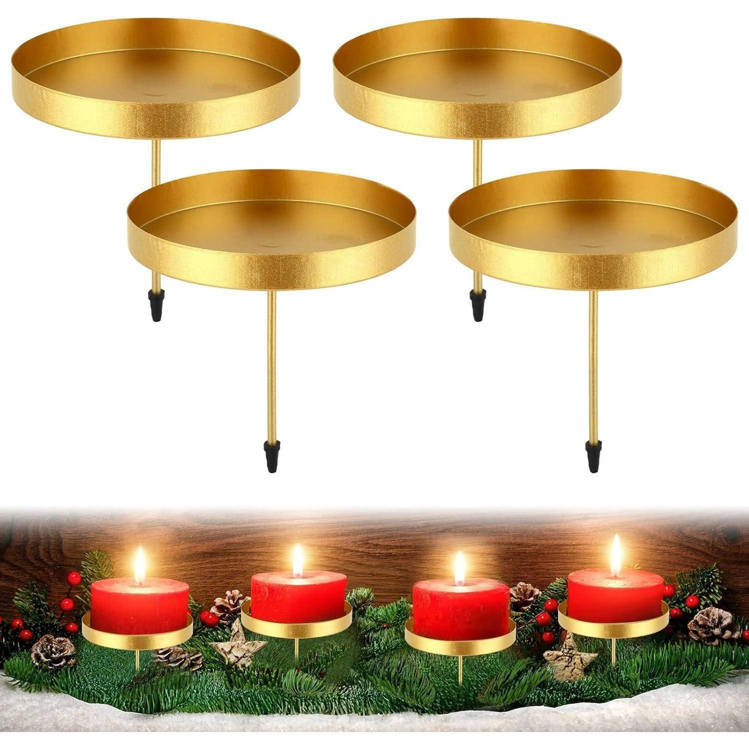 KERZENHALTER 4-teiliges Set Gold - Goldfarben, Metall (1/1/1cm)