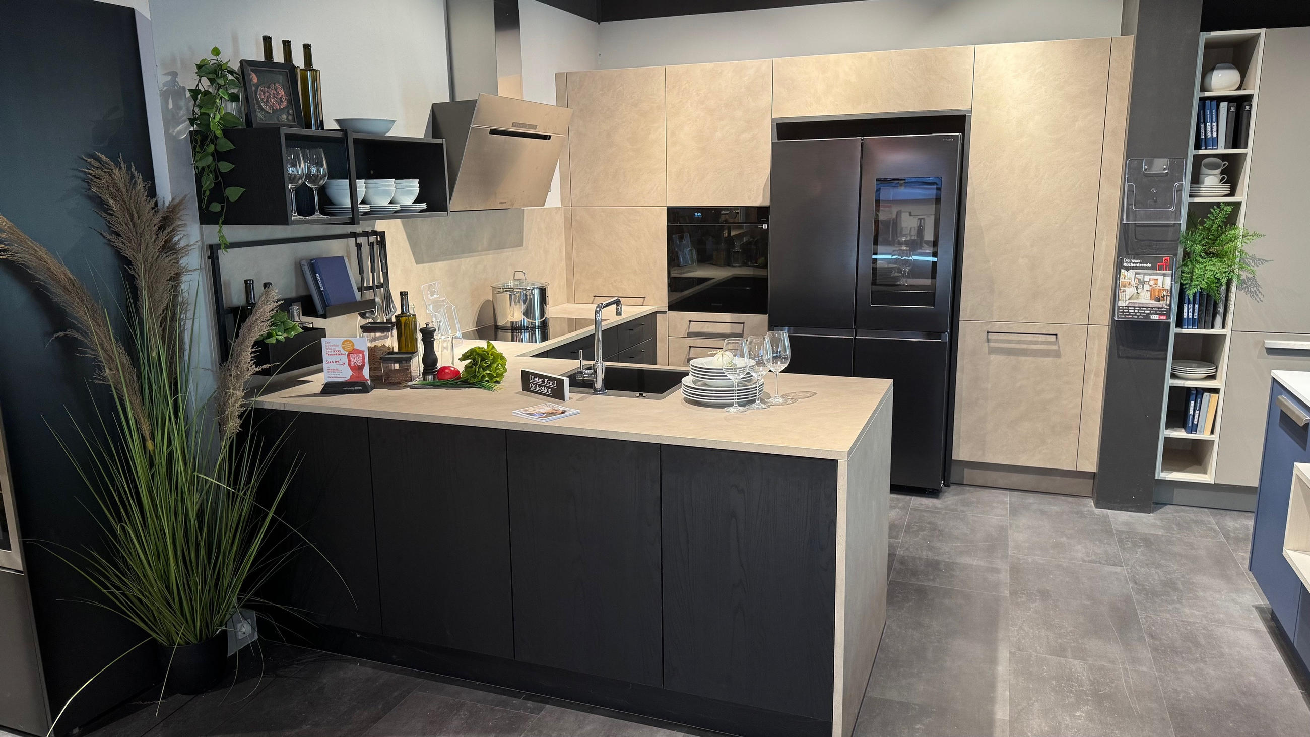 DIETER KNOLL Einbauküche DK 104 Zement Achatgrau - Dieter Knoll