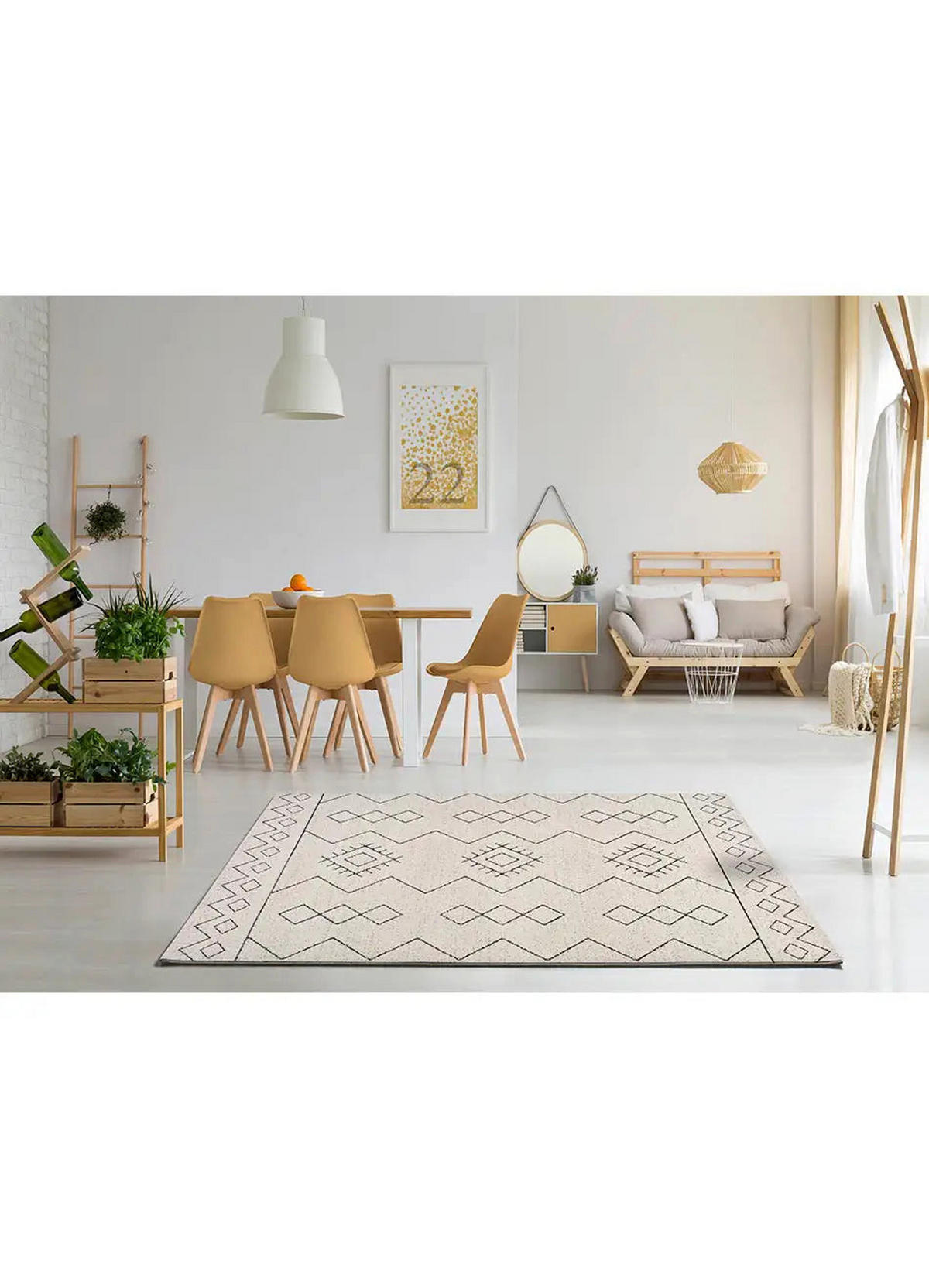 KURZFLORTEPPICH Weiß Malika 160/230 cm - Weiß, Naturmaterialien/Textil (160/230cm) - Atticgo