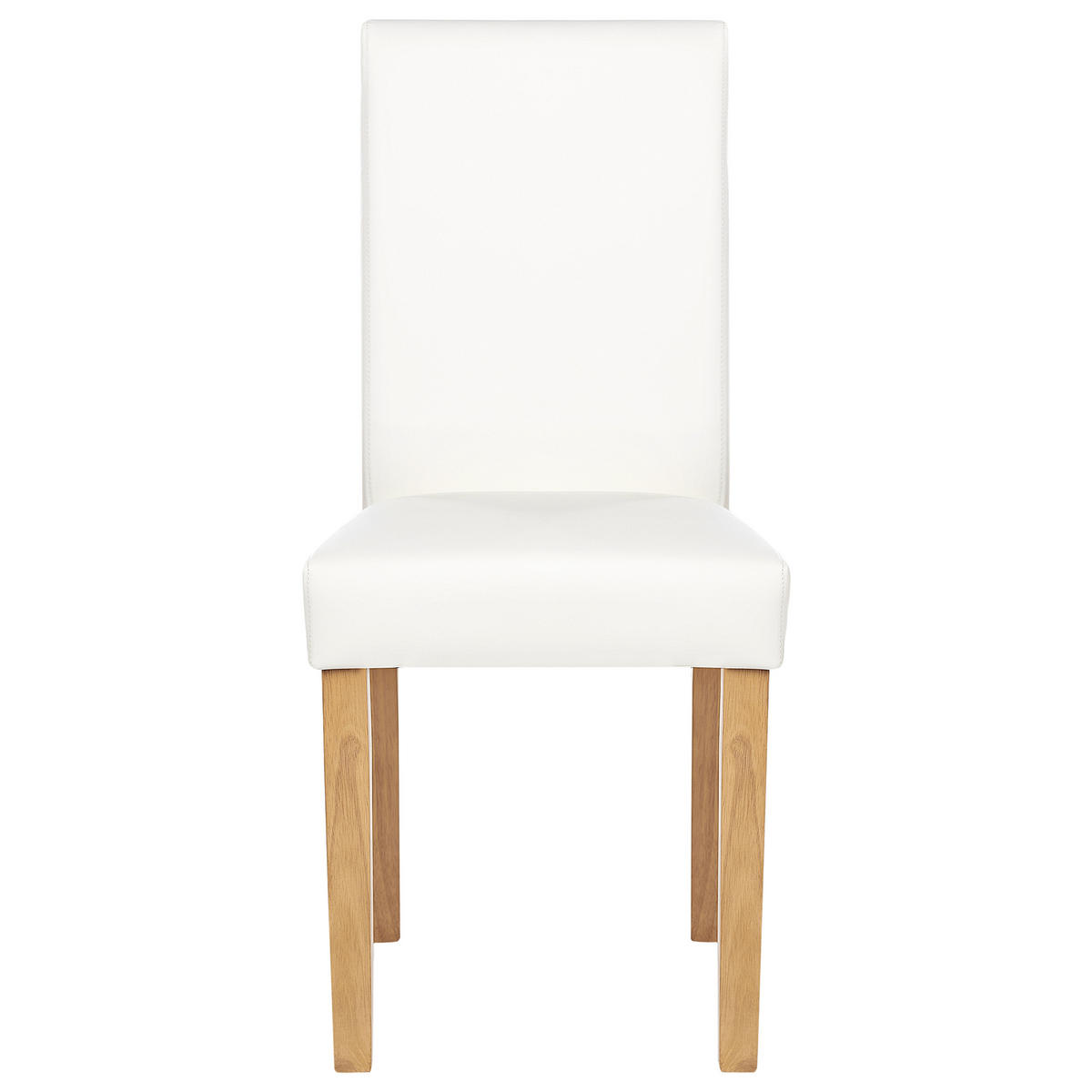 ÉTKEZŐSZÉK 2 darabos Szett Műbőr Fehér Broadway - fehér, textil/fa (43/95/61cm) - Beliani