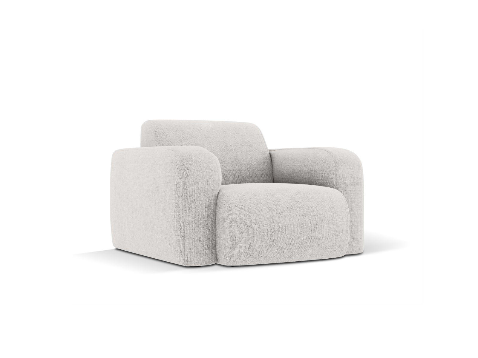 SESSEL Molino aus Chenille-Stoff hellgrau - Hellgrau, Textil (95/72/105cm) - Micadoni