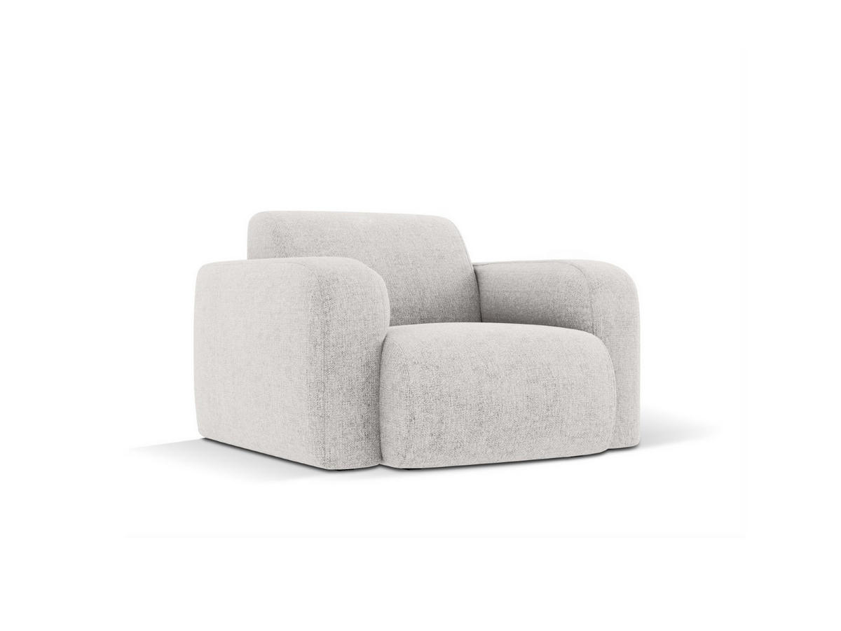 SESSEL Molino aus Chenille-Stoff hellgrau - Hellgrau, Textil (95/72/105cm) - Micadoni