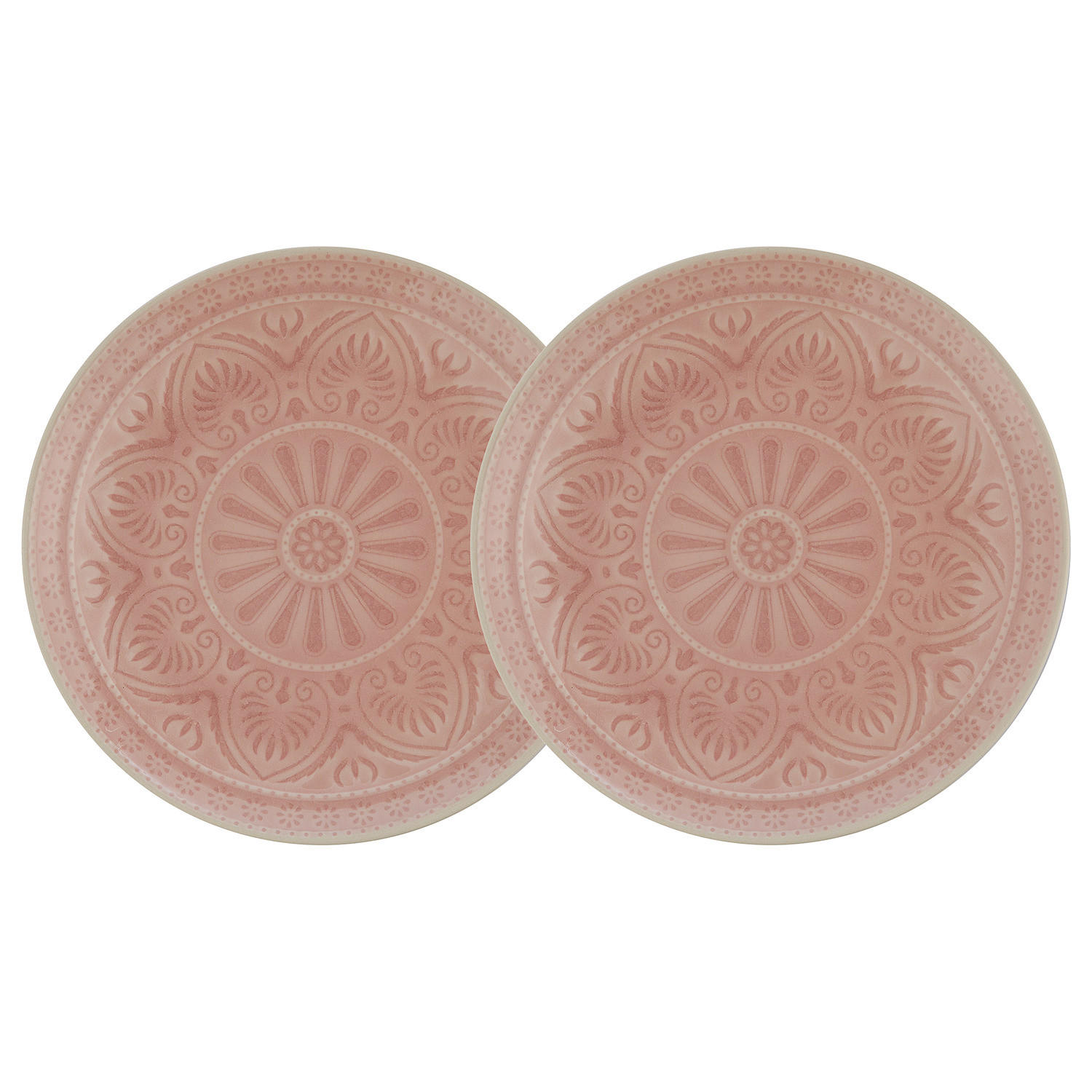TELLER (2er Set) Sumatra - Pink, Keramik (25/25/3cm) - BUTLERS
