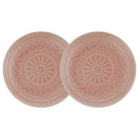 TELLER (2er Set) Sumatra - Pink, Keramik (25/25/3cm) - BUTLERS