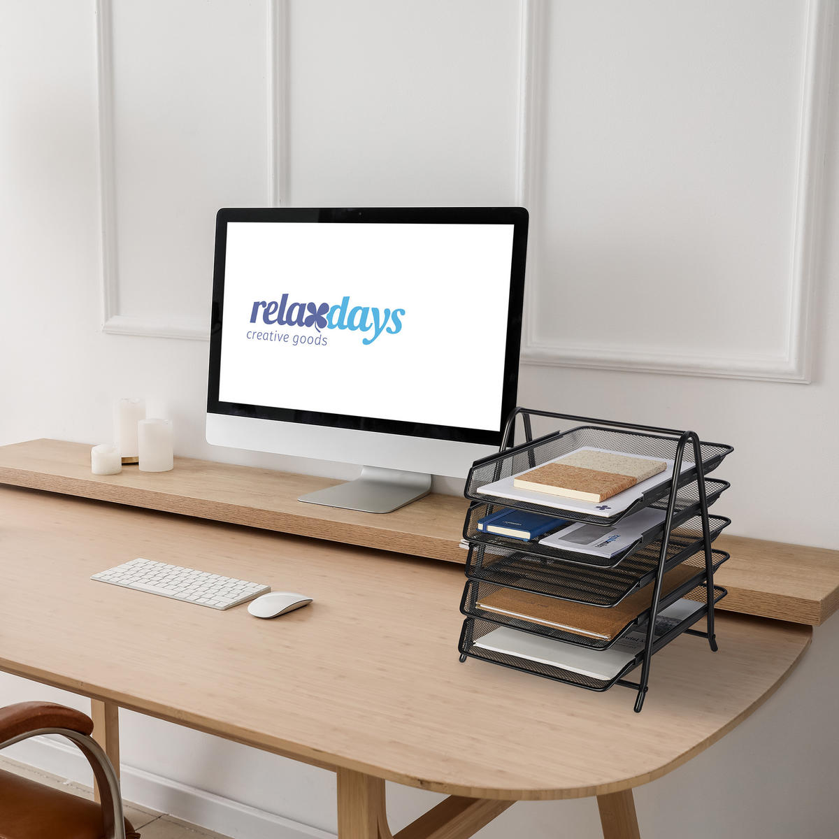 UKLADANIE dokumentov - čierna, kov (30/37.5/35.5cm) - Relaxdays
