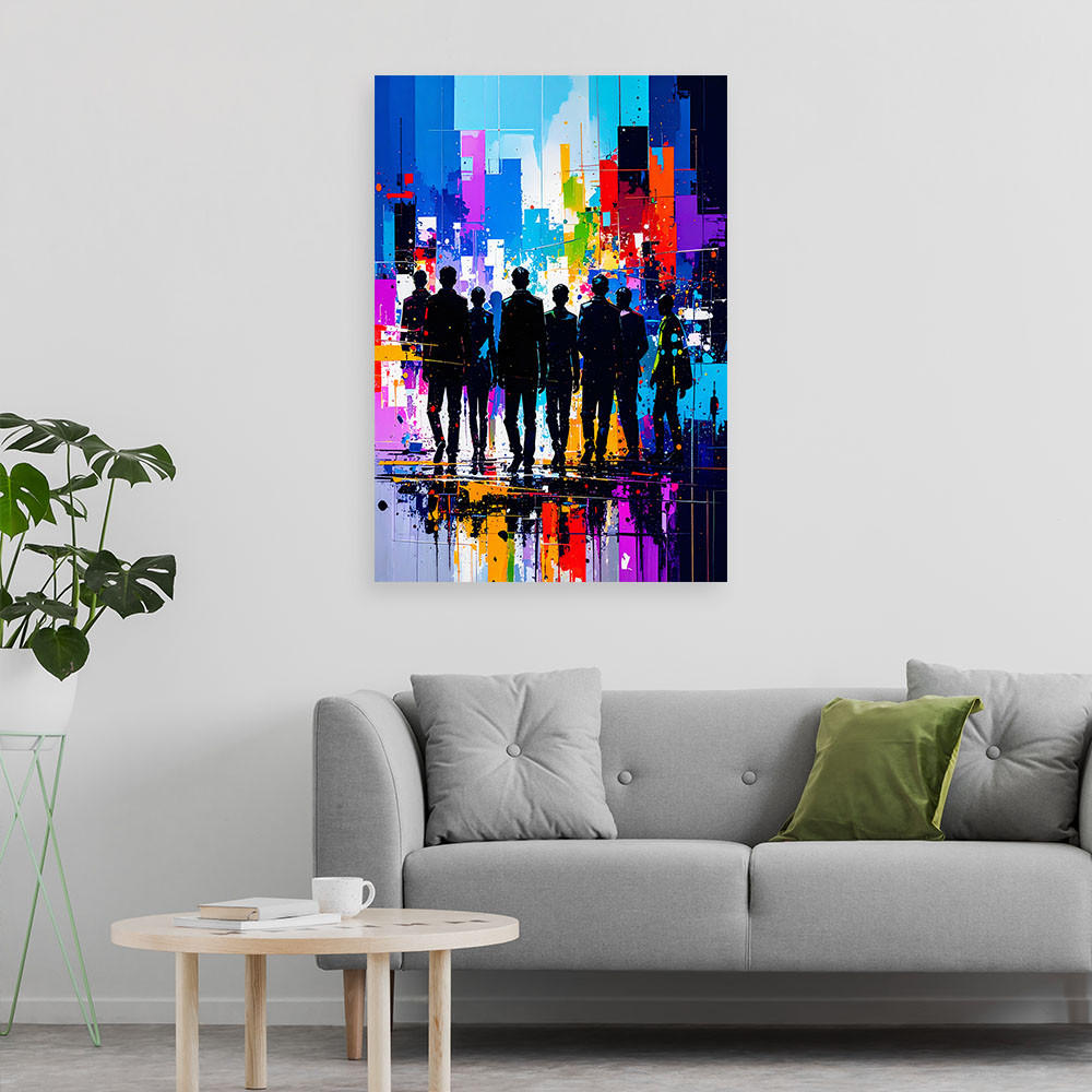 Thumbnail - Feeby Leinwandbild, Mehrfarbig, Textil, Person/Charakter, Rechteckig, 80x120 cm, Bilder und Zubehör, Wandbilder, Leinwan...