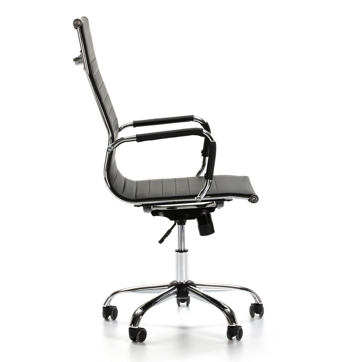 SCAUN rotativ Londres cu funcție de pat, negru - negru, blană (71/107/55cm) - VS Venta-stock