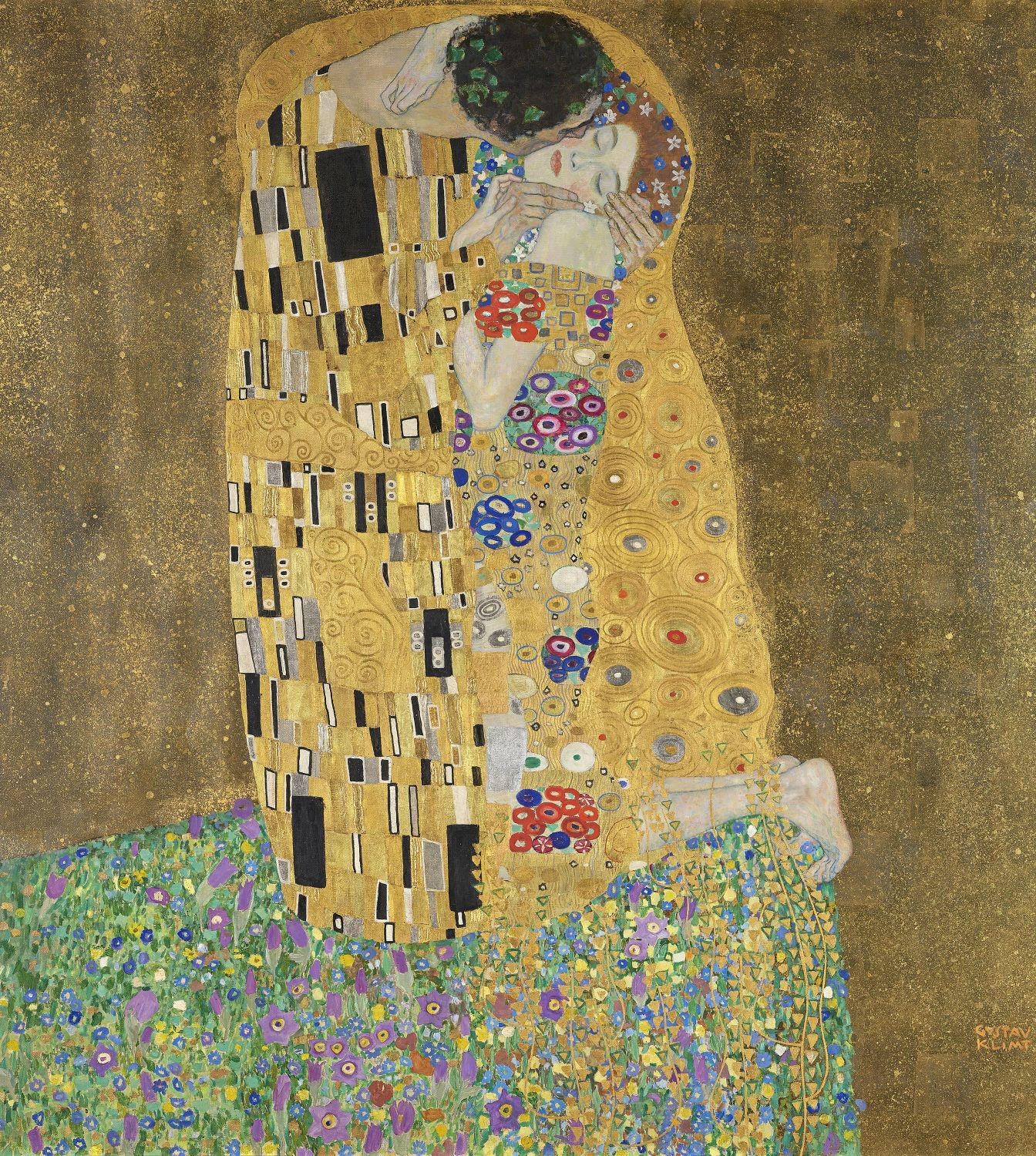 FOTOTAPETE Der Kuss von Gustav Klimt 250 x 279 cm - Multicolor, Papier (250/279cm) - Sanders & Sanders