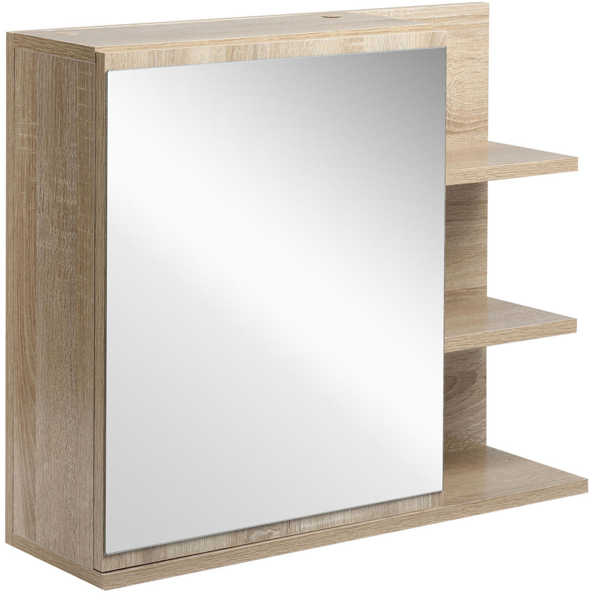 SPIEGELSCHRANK Eiche-Optik - Naturfarben, Holzwerkstoff (60/50/18cm) - PANGIVO
