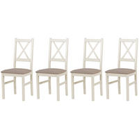 STUHL Nilo 10 (4er Set) - Bronzefarben/Cappuccino, Holz (43/94/40cm) - Leaf Design