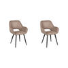 ESSZIMMERSTUHL Fer Taupe 57/58/87 cm 2er-Set - Taupe, Textil (58/87/57cm) - LABEL51