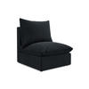 SOFAELEMENT Samt Stoff Blau - Blau/Schwarz, Holzwerkstoff/Kunststoff (75/77/90cm) - Makamii
