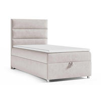 BOXBETT mit Bettkasten Trinity K4-SINGLE Bonellfederkern inkl. Topper - Creme, Holz/Holzwerkstoff (90/200cm) - Best For Home