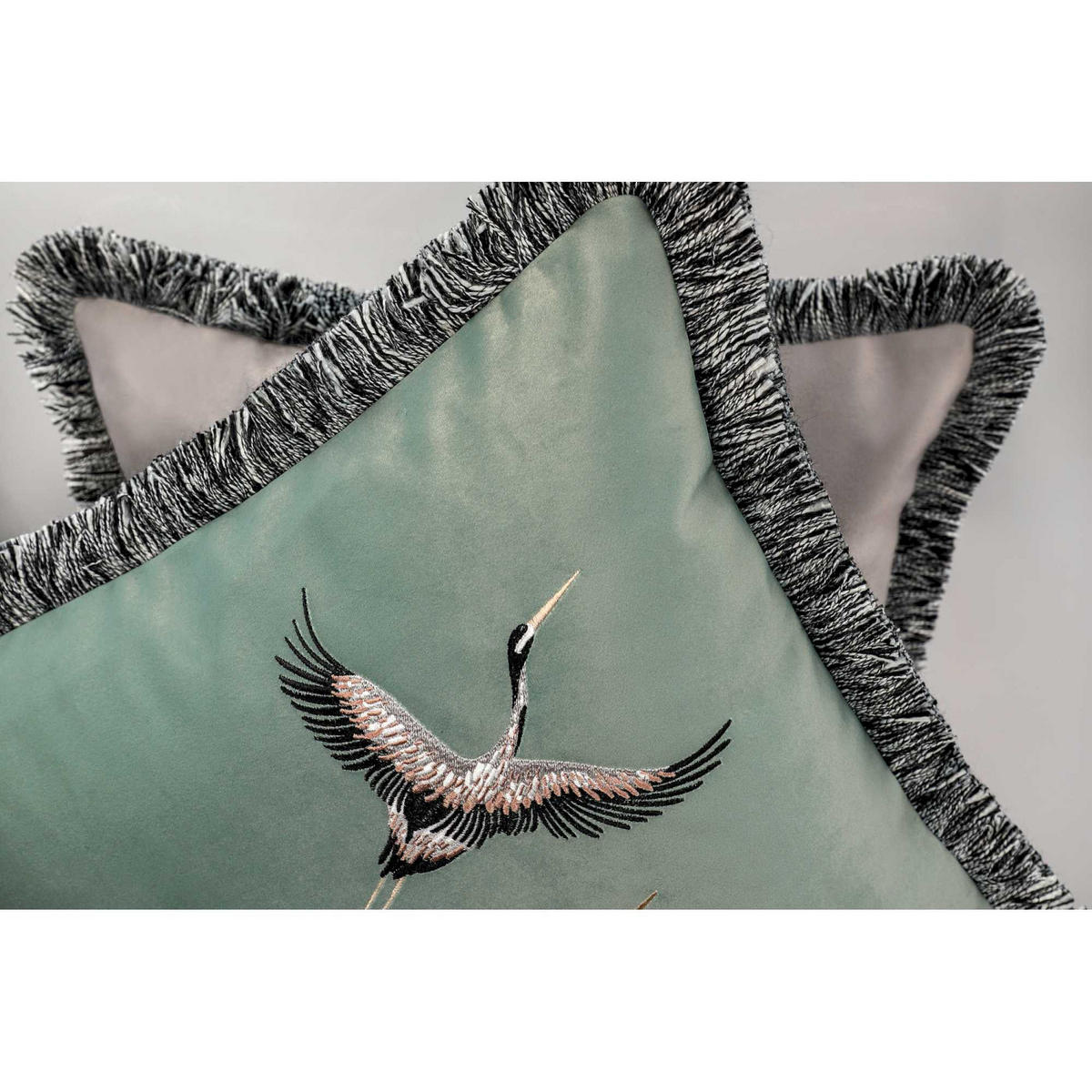 ZIERKISSENHÜLLE TRAIL - Grün, Textil (45/45cm) - Schöner Wohnen