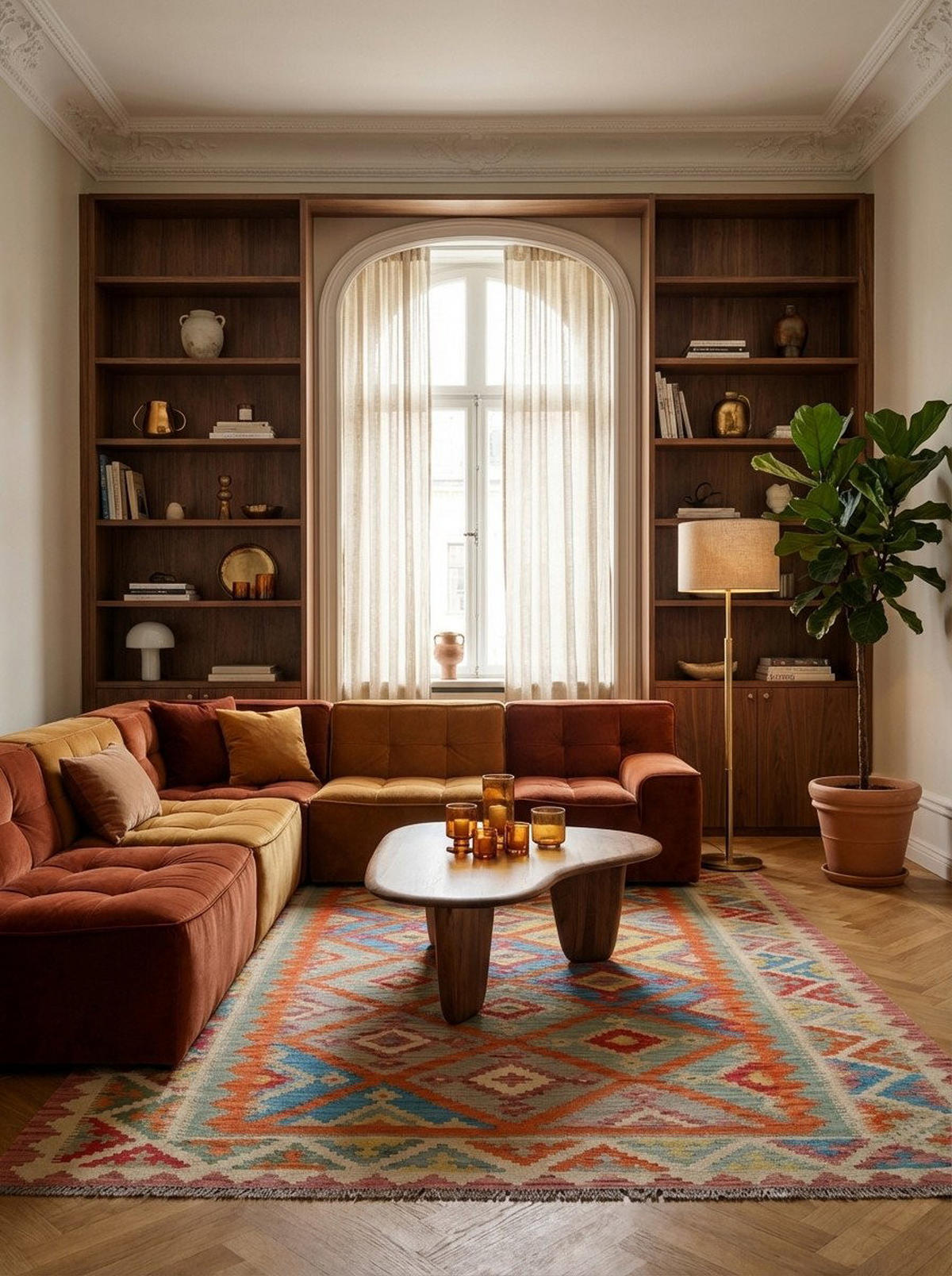 HANDWEBTEPPICH Kelim Gashgai Orange 250/183 cm Schurwolle - Orange, Textil (183/250cm) - Looma