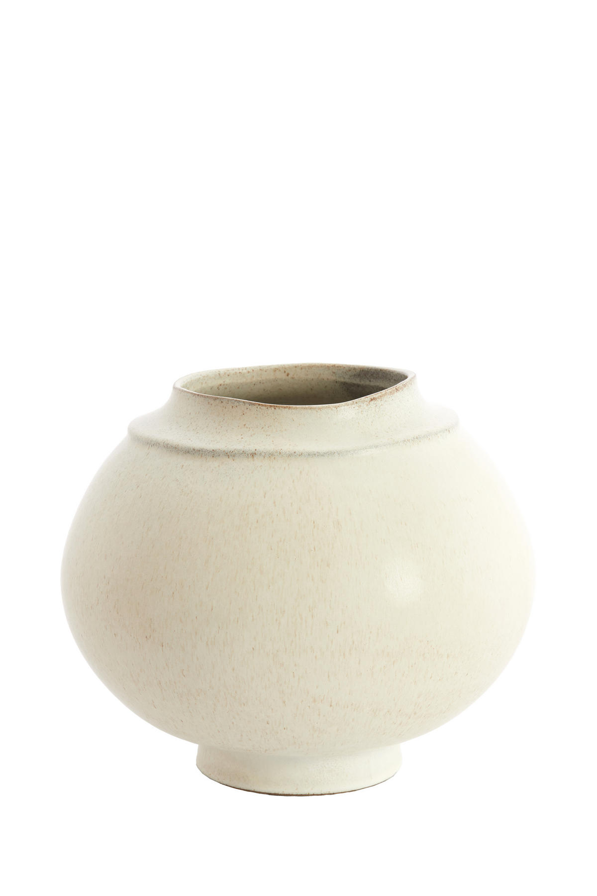 VAZE Lorea Weiß 29.5/29.5/25.5 cm - Weiß, Keramik (25.5cm) - Light & Living