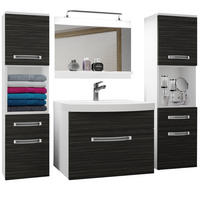 BADMÖBEL Badezimmer Königliches Ebenholz Matt - Braun, Holz (140/113/40cm) - B BELINI GROUP