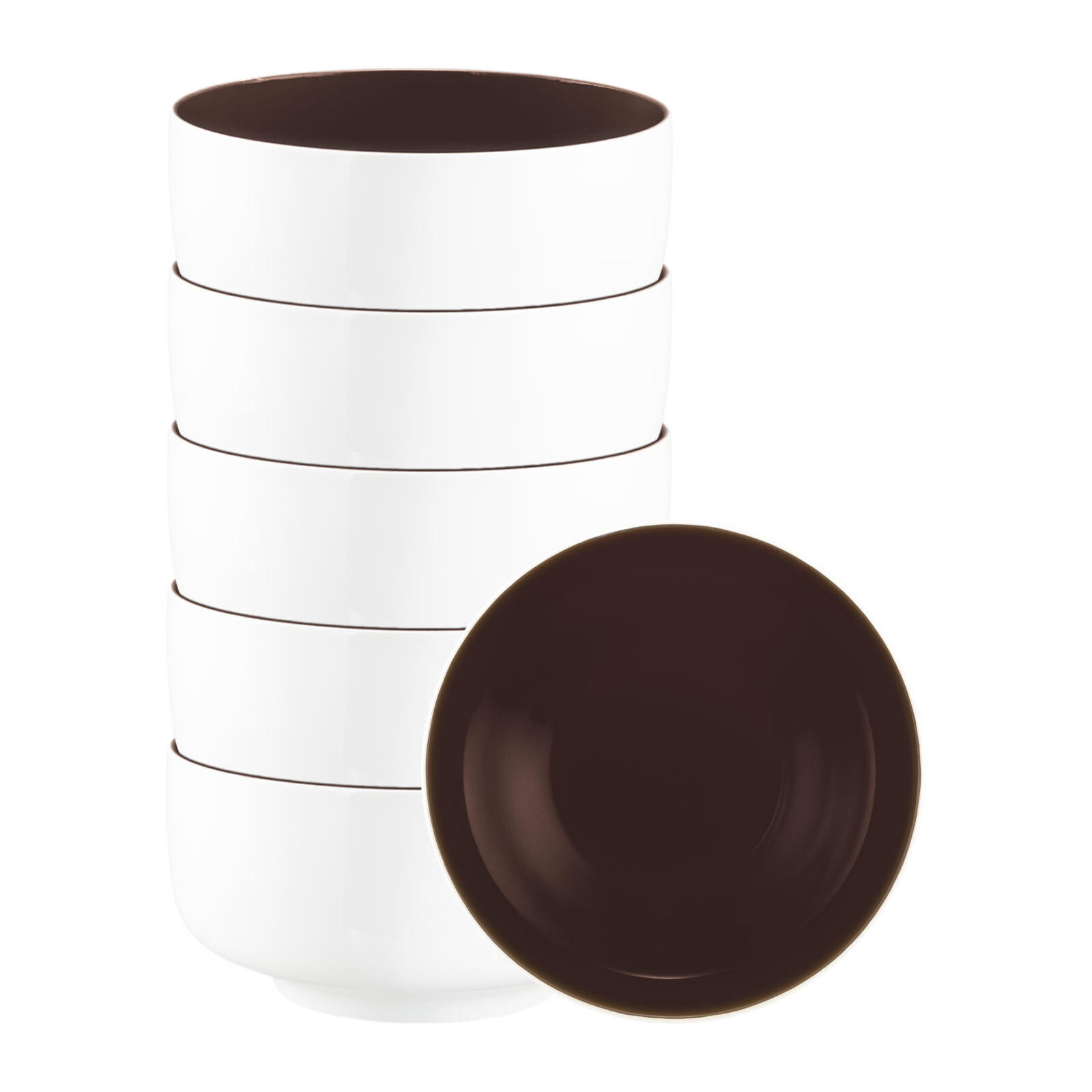 SCHÜSSELN Sento Home Pure Colors Chocolate Brown ø 20,3 cm 6er Set - Dunkelbraun, Keramik (20.3cm) - Seltmann Weiden