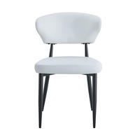 STUHL-SET DE-36656 2 Stück mit PU-Bezug und Metallbeinen Weiß - Weiß, Metall (45/80/50cm) - ComfortXL
