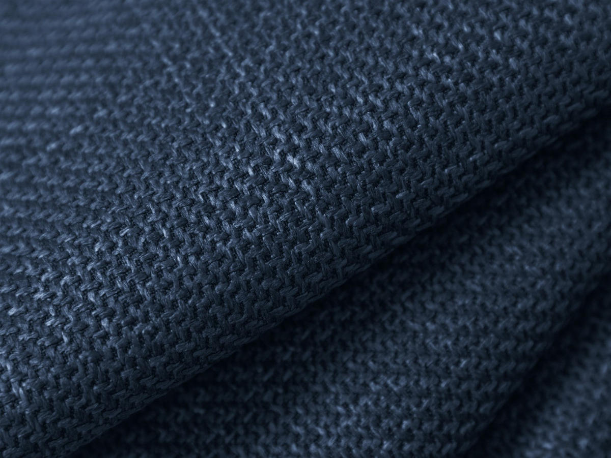 ECKSOFA ausklappbar rechts mit Container Gloria aus strukturiertem Stoff blau 4 Sitzplätze - Blau, Textil (170/260cm) - Micadoni