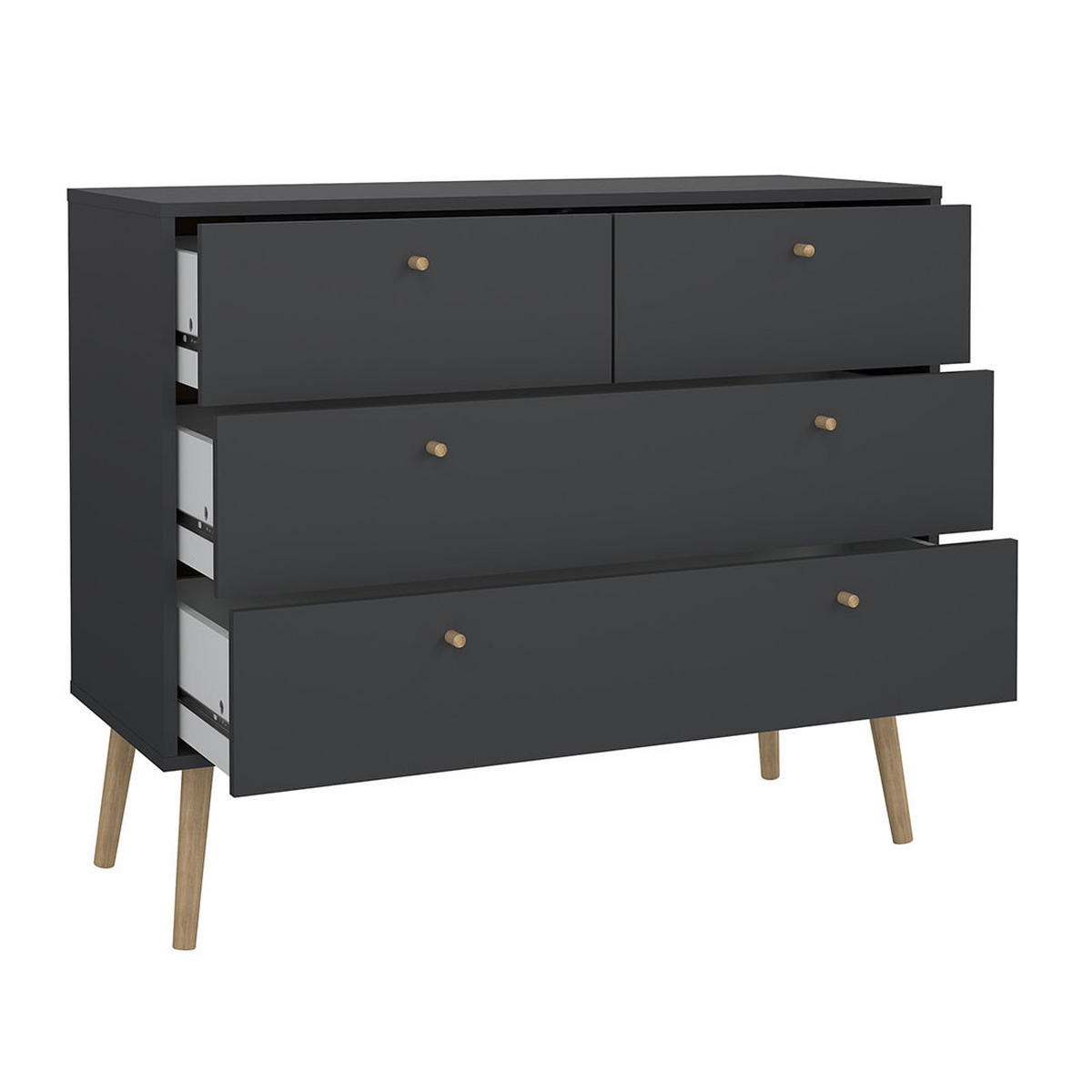 KOMMODE, Bodo, Grau, Holzwerkstoff, 99 x 40 x 82 cm - Grau, Holzwerkstoff (99/82/40cm) - ebuy24