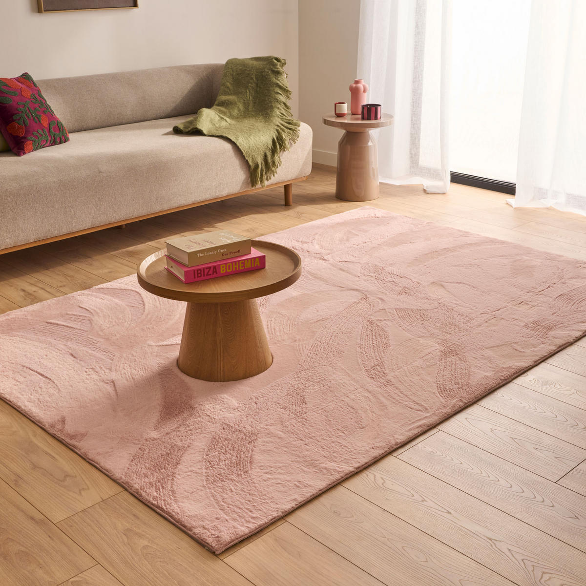 TEPPICH uni ultra weich rosa Nube 200x290cm - Pink, Textil (200/290cm) - Nazar Rugs