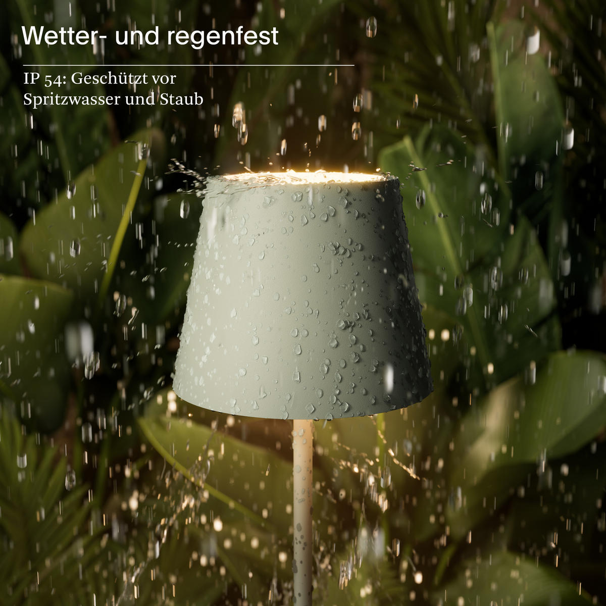 LED Akku-Tischlampe, Nuindie 3.0 salbeigrün - Grün, Metall (38/10/38cm) - Sigor