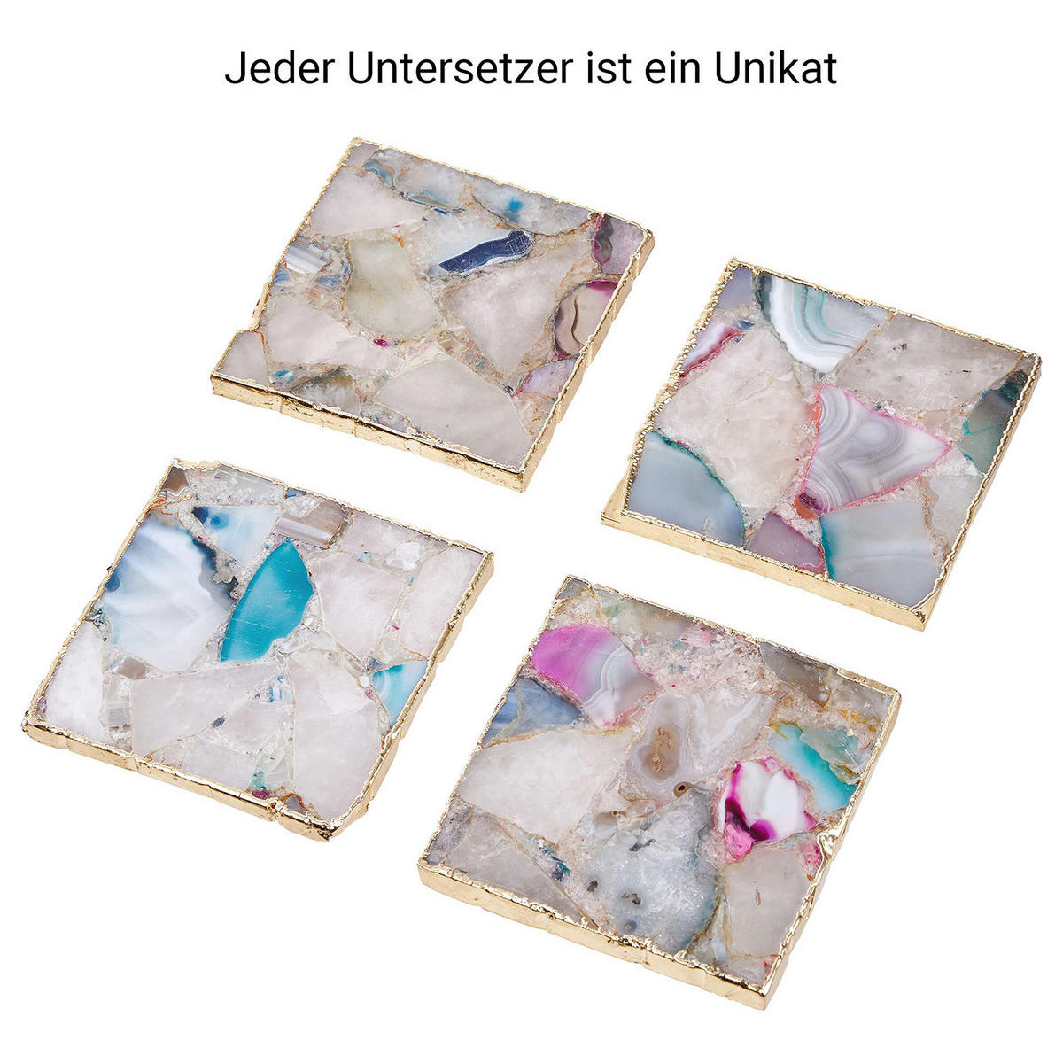 EDELSTEINUNTERSETZER Crystal - Multicolor, Stein (10/10cm) - Butlers