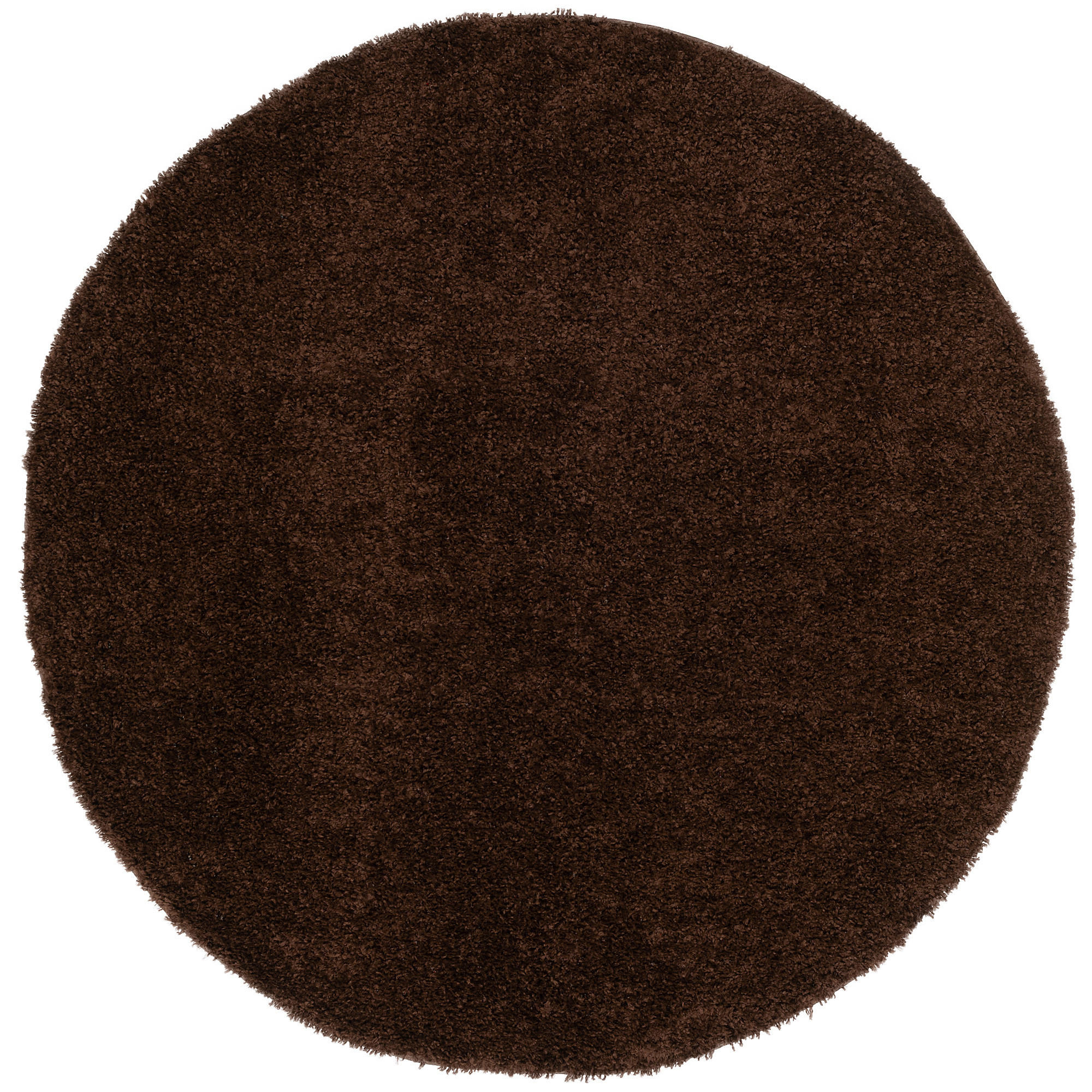 HOCHFLOR LANGFLOR SHAGGY TEPPICH FLUFFY RUND - Dunkelbraun, Textil (120/120cm) - Pergamon