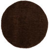 HOCHFLOR LANGFLOR SHAGGY TEPPICH FLUFFY RUND - Dunkelbraun, Textil (120/120cm) - Pergamon
