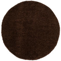 HOCHFLOR LANGFLOR SHAGGY TEPPICH FLUFFY RUND - Dunkelbraun, Textil (200/200cm) - Pergamon