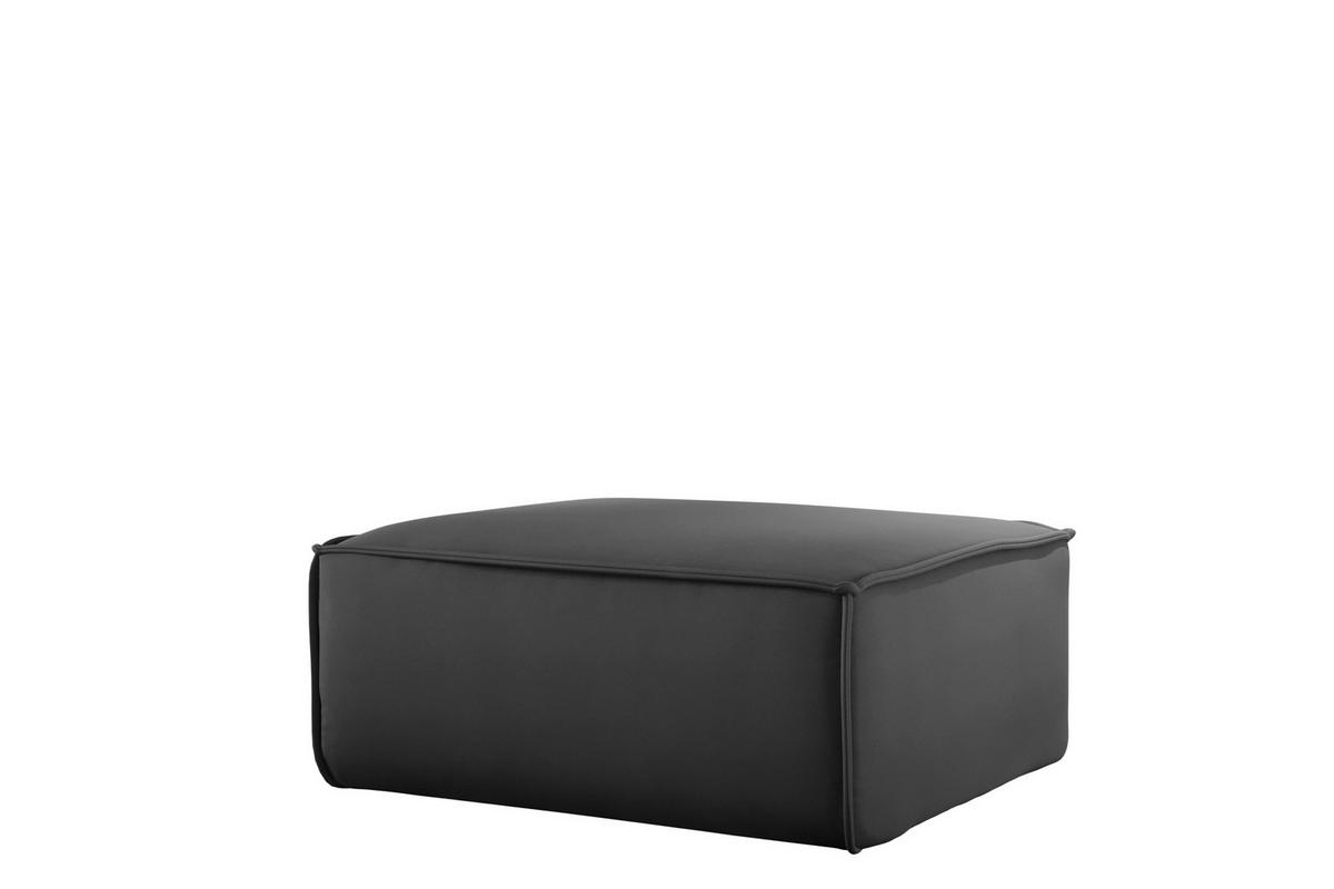 POLSTERHOCKER Celes Premium Opera Velvet - Dunkelgrau, Holzwerkstoff/Textil (85/40/85cm) - Fun Möbel