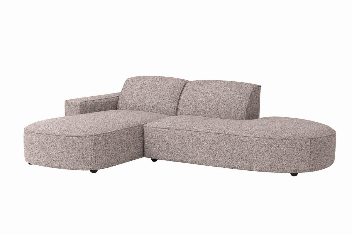 ECKSOFA Cursal Atelier, Stoff Artico, Beige, Links - Beige, Holz (269/166cm) - Kaiser Möbel