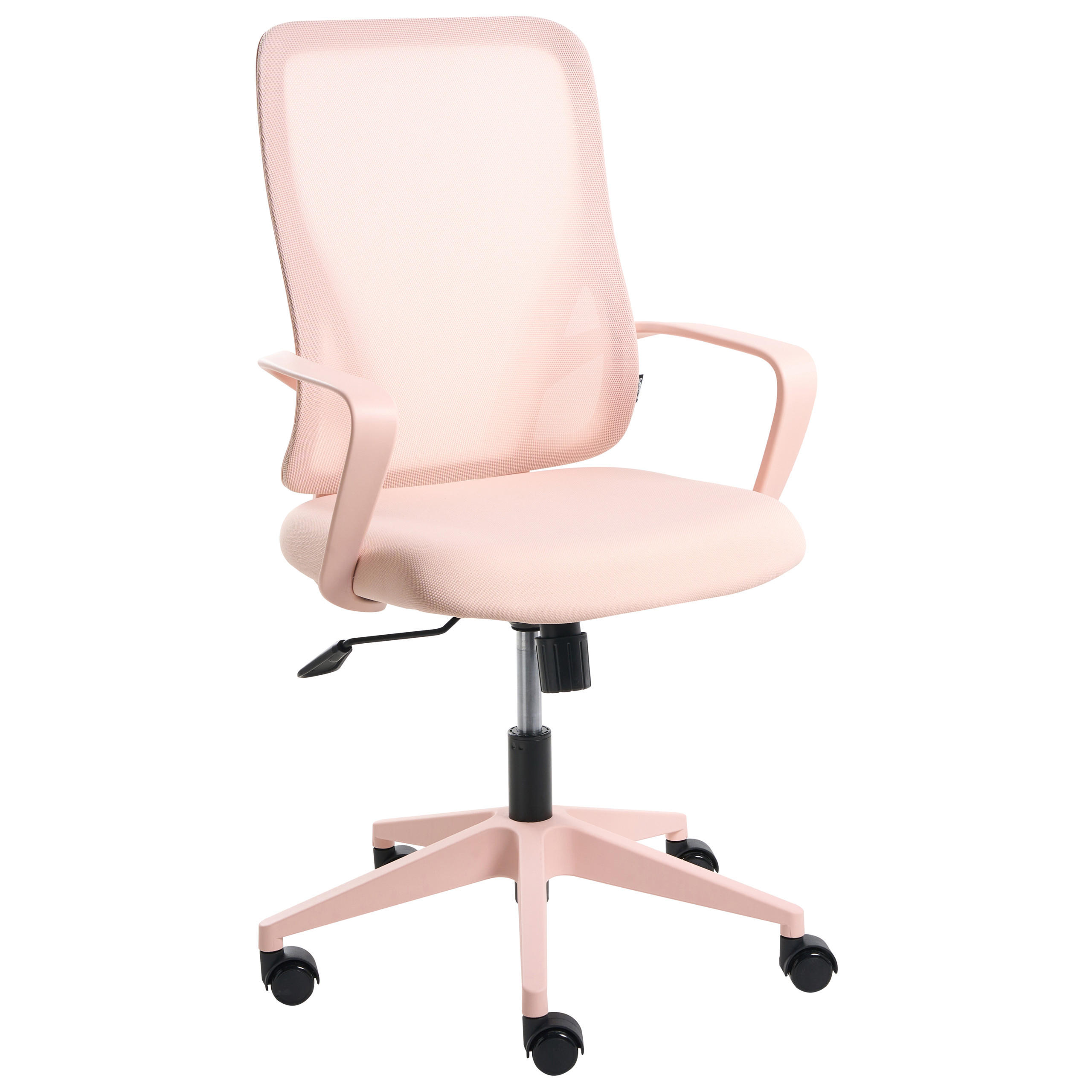 BÜROSTUHL Pastellrosa Luma - Pink, Textil (60/98/60cm) - Beliani
