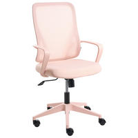 BÜROSTUHL Pastellrosa Luma - Pink, Textil (60/98/60cm) - Beliani