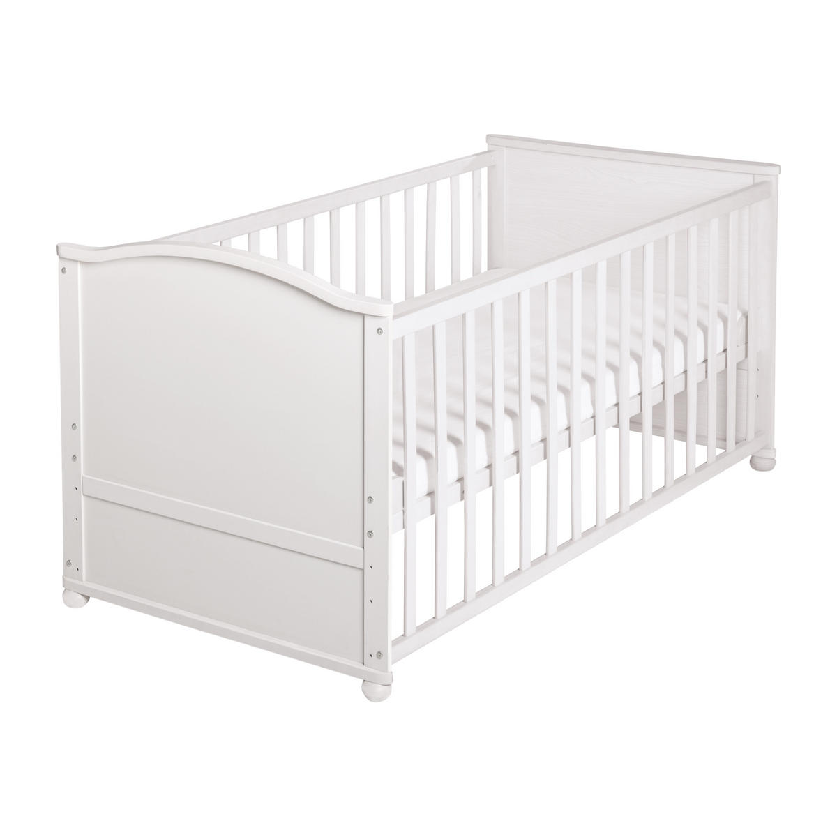 BABYBETT Adam & Eule 70 x 140 cm weiß - Weiß, Holzwerkstoff (70/140cm) - Roba